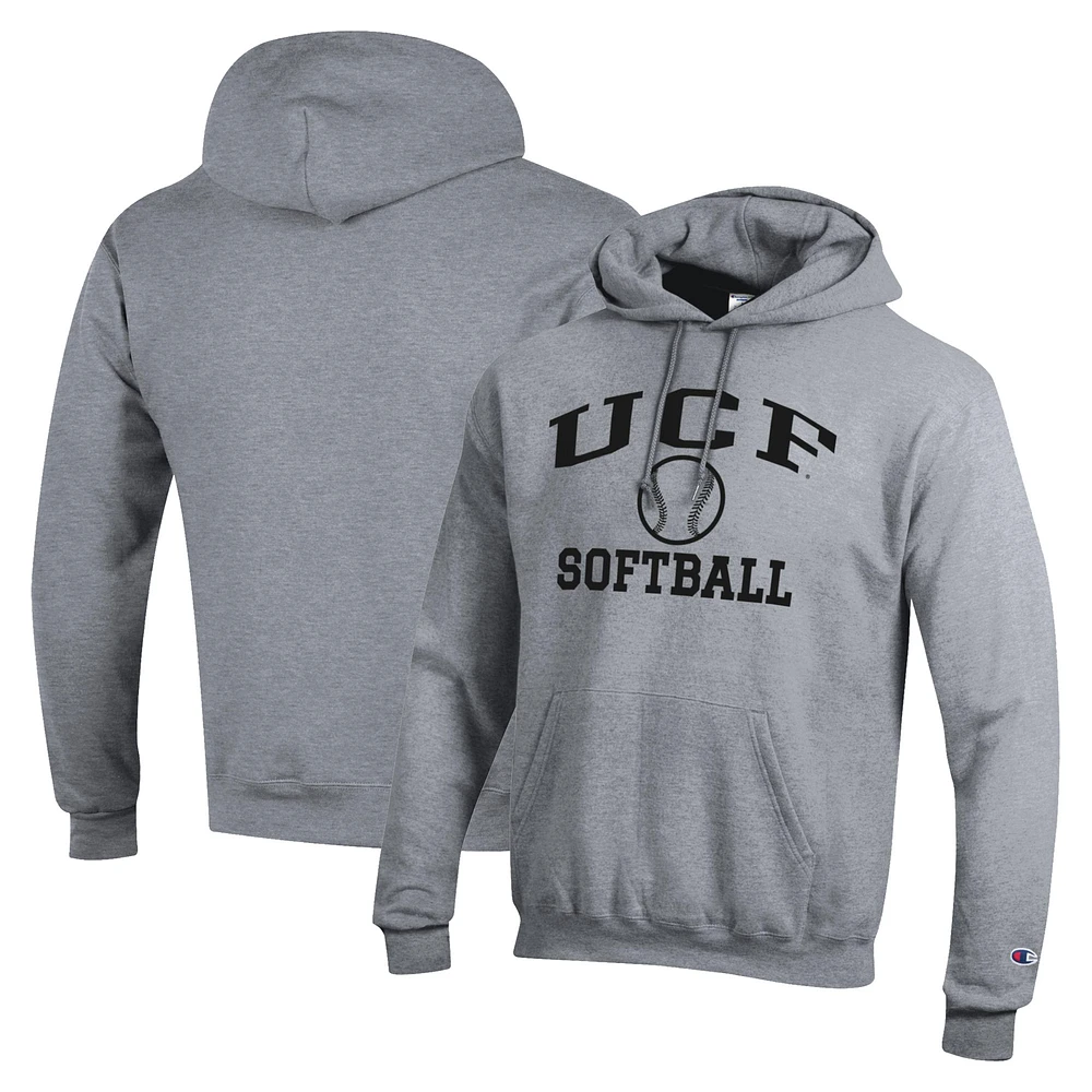Men's Champion Gray UCF Knights Icon Softball Powerblend Pullover Hoodie