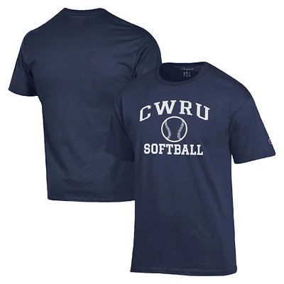 Men's Champion Navy Case Western Reserve Spartans Icon Softball Powerblend T-Shirt