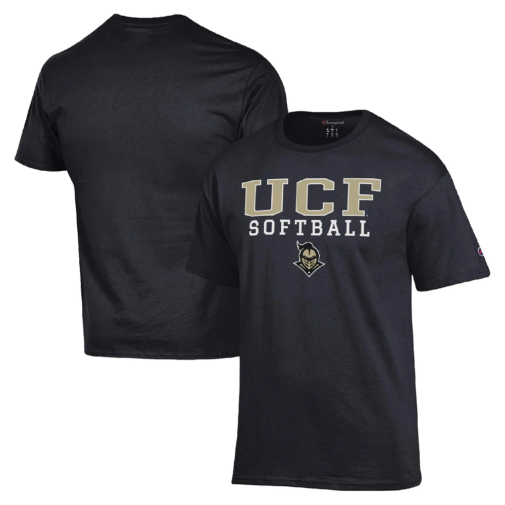 Men's Champion UCF Knights Stack Logo Softball Powerblend T-Shirt