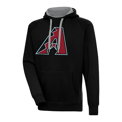Men's Antigua Black Arizona Diamondbacks Victory Pullover Hoodie