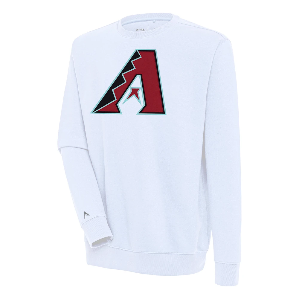 Men's Antigua White Arizona Diamondbacks Victory Pullover Sweatshirt