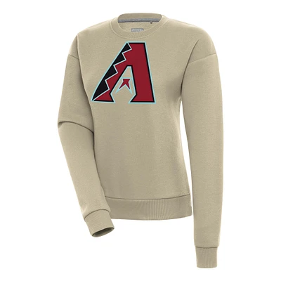 Women's Antigua Khaki Arizona Diamondbacks Victory Pullover Sweatshirt
