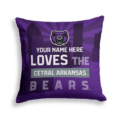 Pegasus Central Arkansas Bears 18" x 18" City Skyline Personalized Decor Pillow