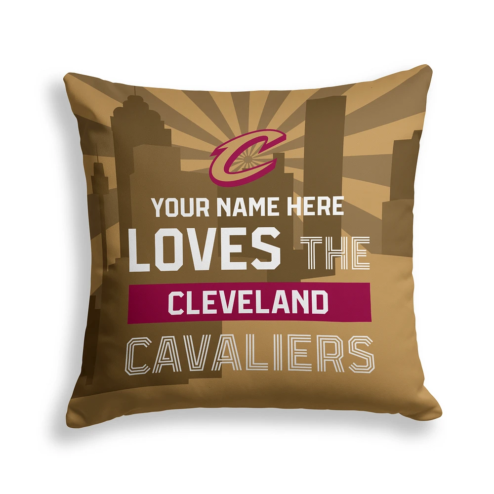 Pegasus Cleveland Cavaliers 18" x 18" City Skyline Personalized Decor Pillow