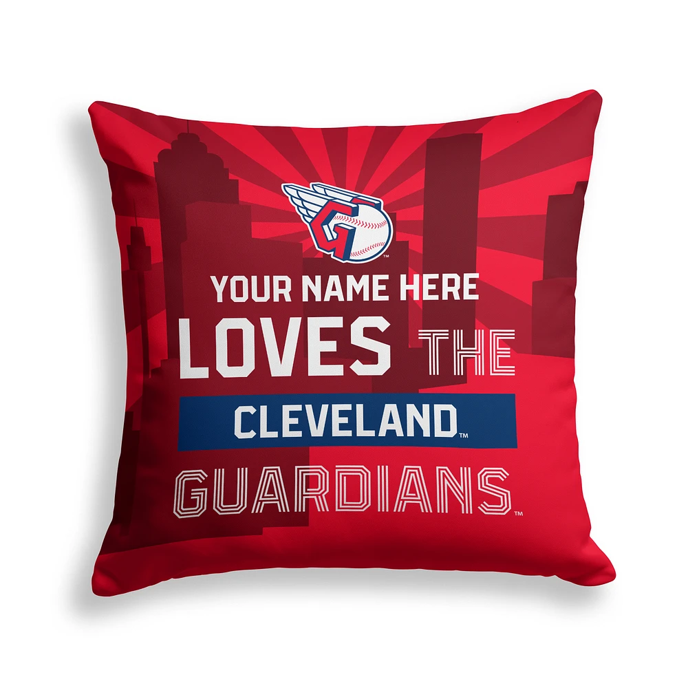 Pegasus Cleveland Guardians 18" x 18" City Skyline Personalized Decor Pillow