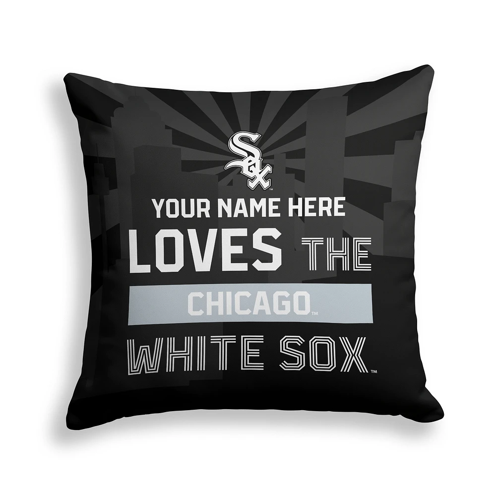 Pegasus Chicago White Sox 18" x 18" City Skyline Personalized Decor Pillow