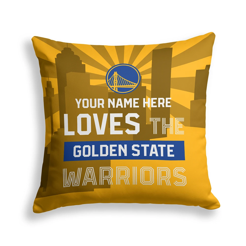 Pegasus Golden State Warriors 18" x 18" City Skyline Personalized Decor Pillow
