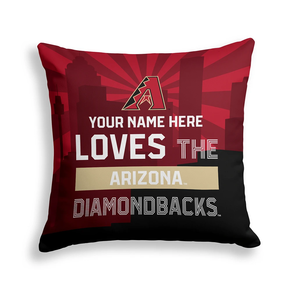 Pegasus Arizona Diamondbacks 18" x 18" City Skyline Personalized Decor Pillow