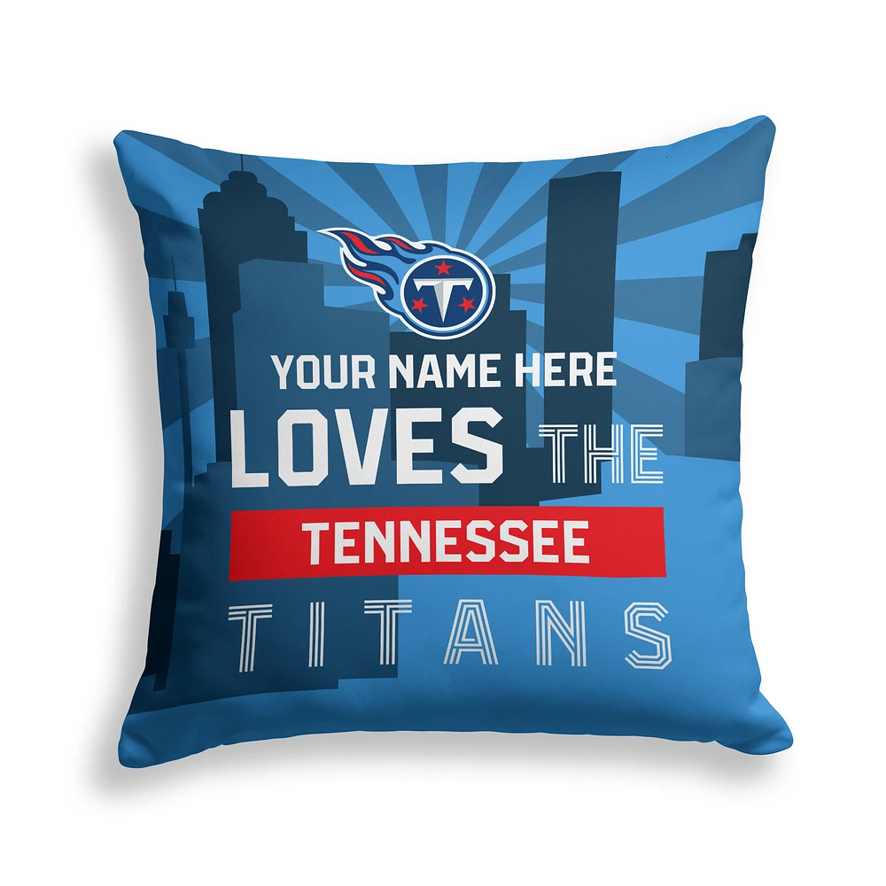 Pegasus Tennessee Titans 18" x 18" City Skyline Personalized Decor Pillow
