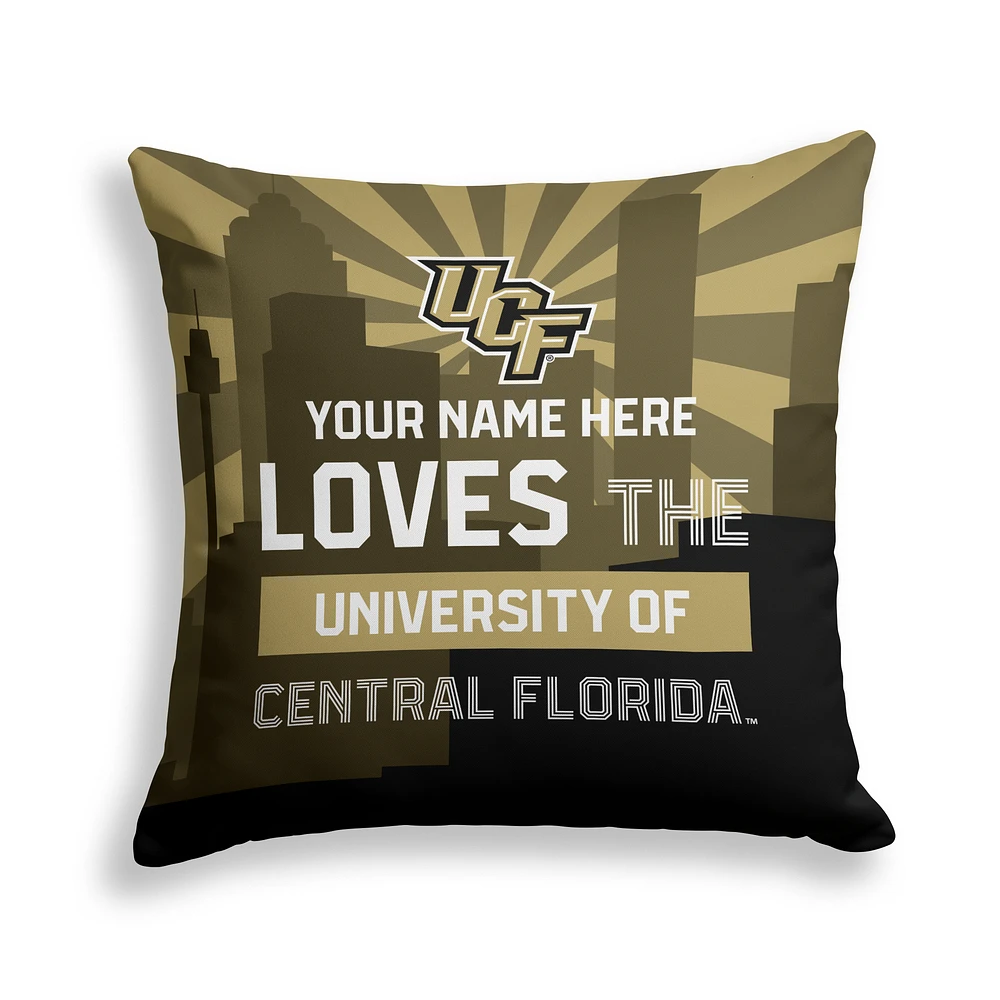 Pegasus UCF Knights 18" x 18" City Skyline Personalized Decor Pillow