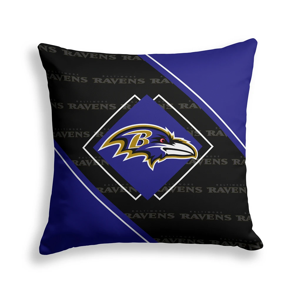 Pegasus Baltimore Ravens 18" x 18" Diamond Boxed Decor Pillow