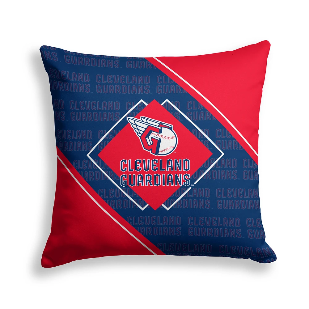 Pegasus Cleveland Guardians 18" x 18" Diamond Boxed Decor Pillow
