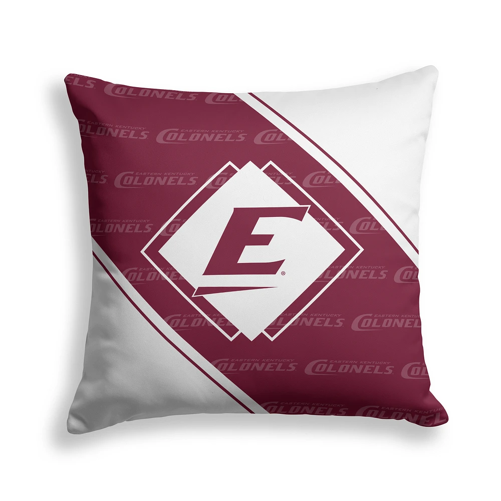 Pegasus Eastern Kentucky Colonels 18" x 18" Diamond Boxed Decor Pillow