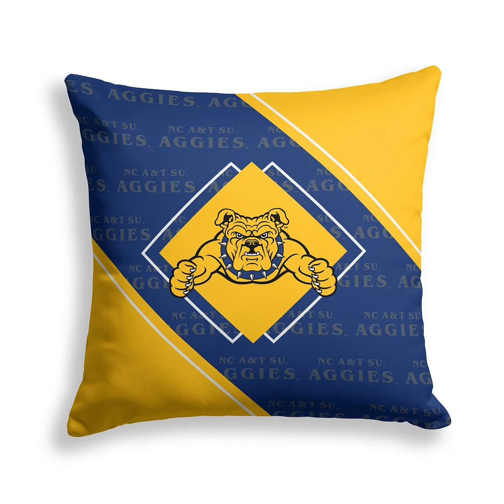 Pegasus North Carolina A&T Aggies 18" x 18" Diamond Boxed Decor Pillow
