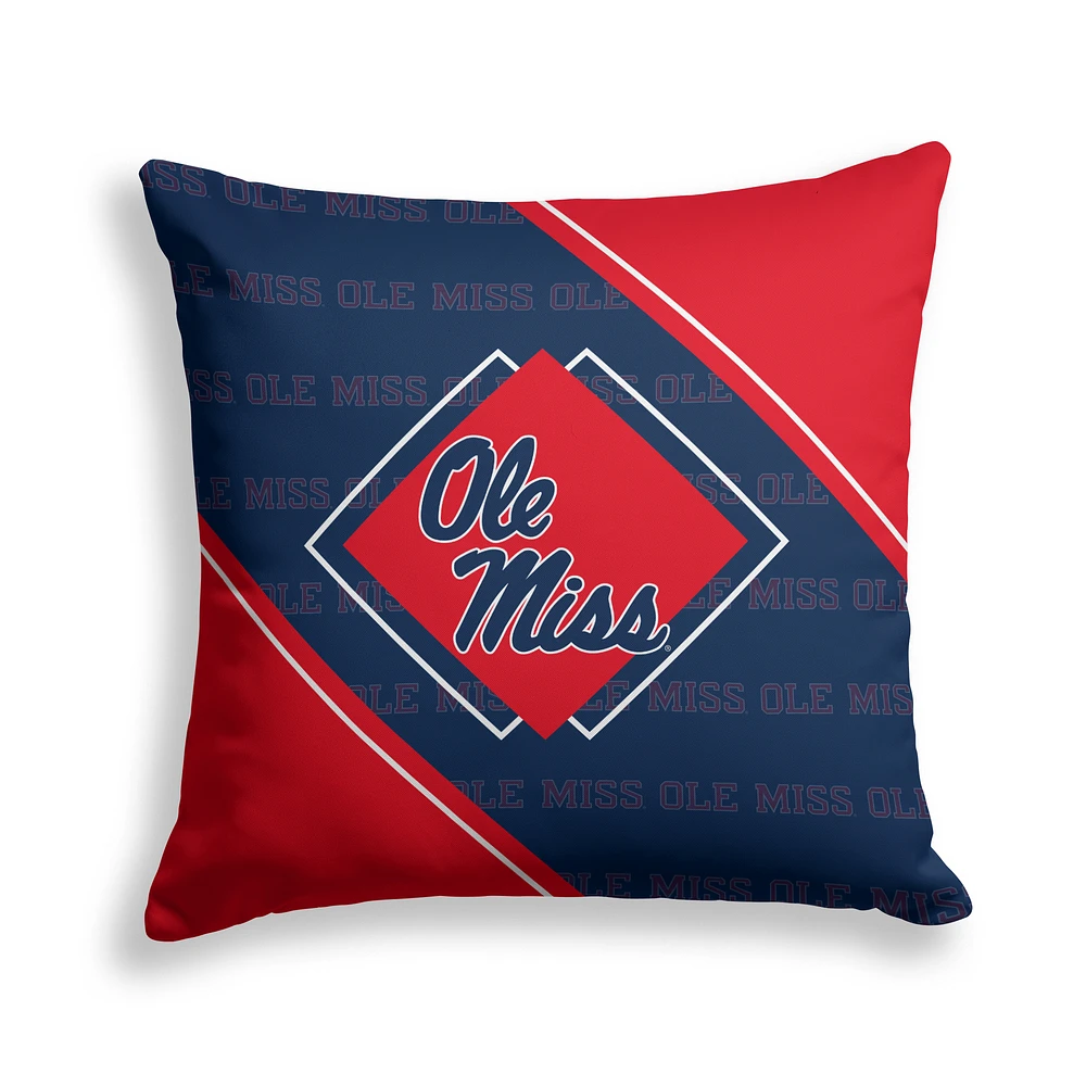 Pegasus Ole Miss Rebels 18" x 18" Diamond Boxed Decor Pillow