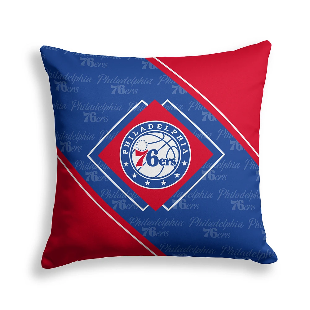 Pegasus Philadelphia 76ers 18" x 18" Diamond Boxed Decor Pillow