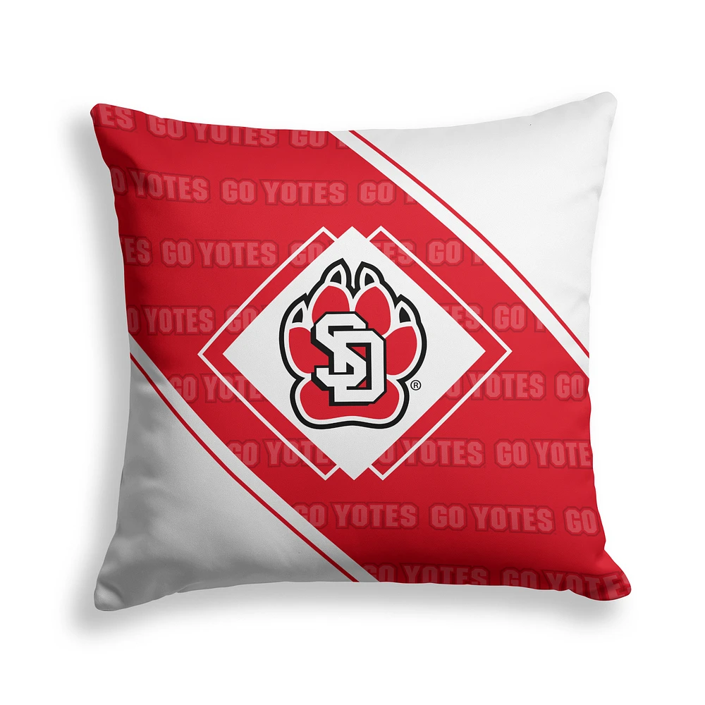 Pegasus South Dakota Coyotes 18" x 18" Diamond Boxed Decor Pillow