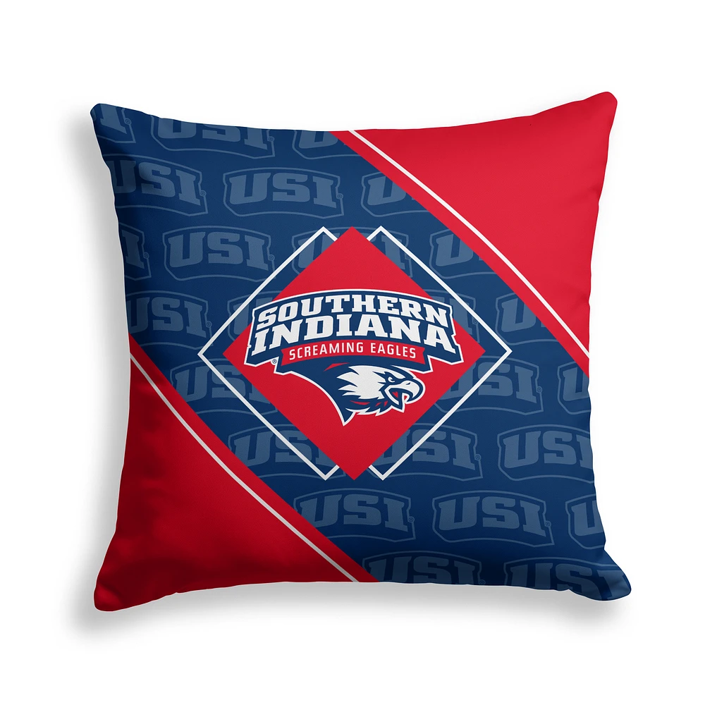 Pegasus Southern Indiana Screaming Eagles 18" x 18" Diamond Boxed Decor Pillow