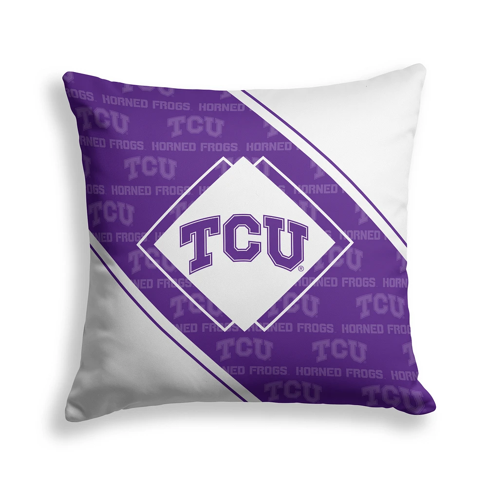 Pegasus TCU Horned Frogs 18" x 18" Diamond Boxed Decor Pillow