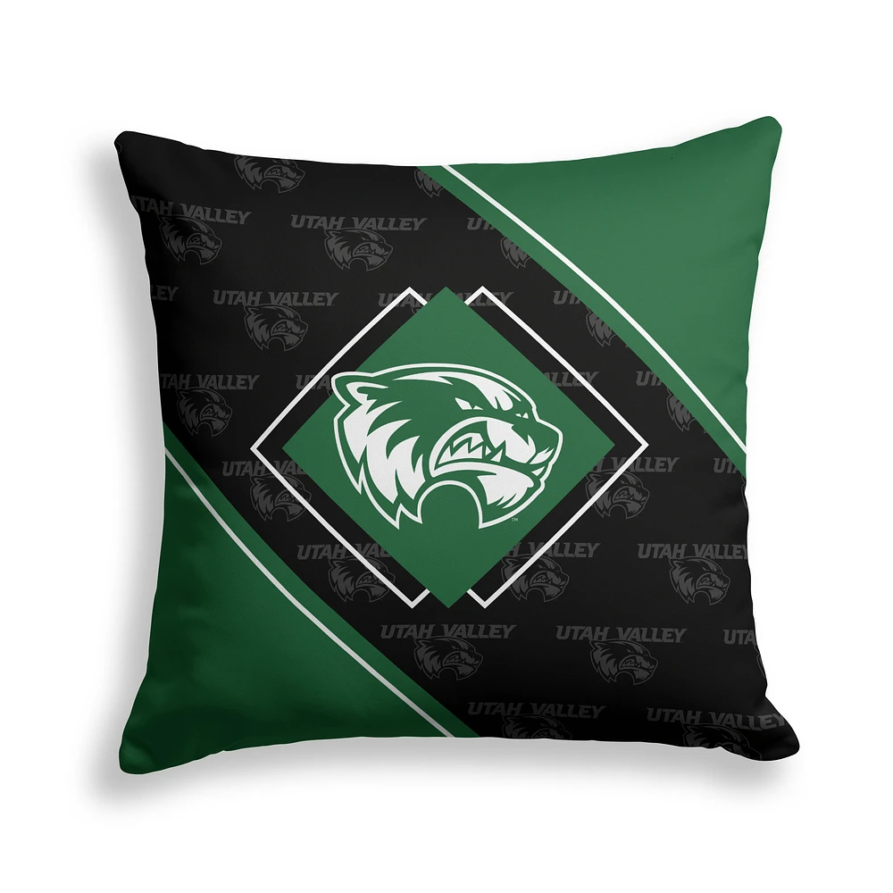 Pegasus Utah Valley Wolverines 18" x 18" Diamond Boxed Decor Pillow