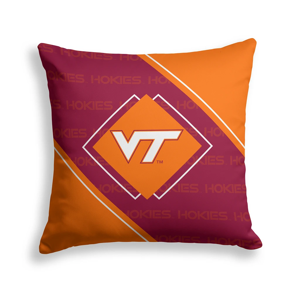 Pegasus Virginia Tech Hokies 18" x 18" Diamond Boxed Decor Pillow