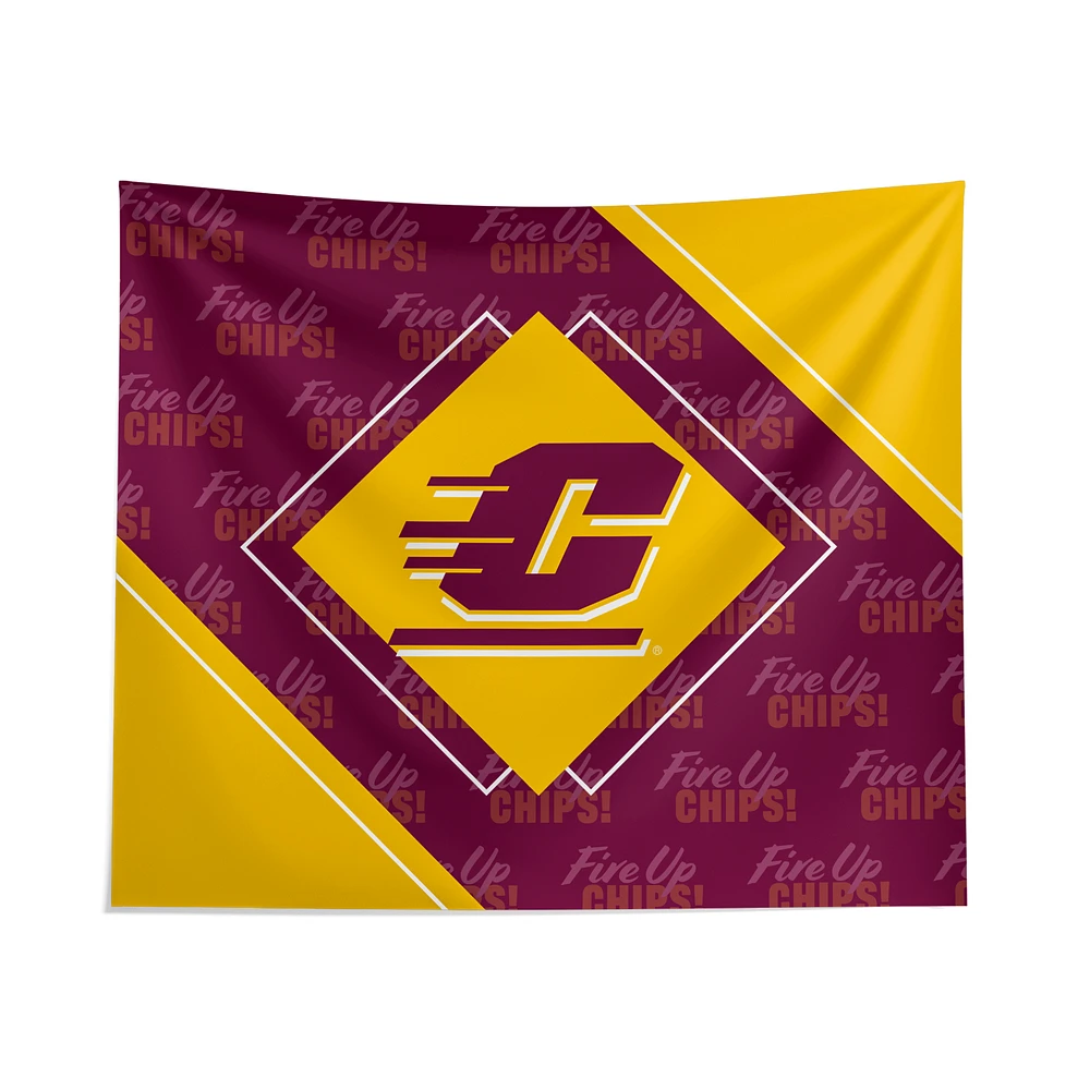 Pegasus Central Michigan Chippewas 51" x 60" Diamond Boxed Wall Tapestry
