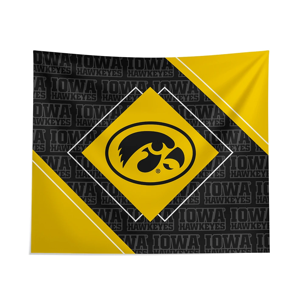 Pegasus Iowa Hawkeyes 51" x 60" Diamond Boxed Wall Tapestry
