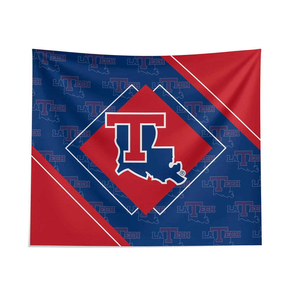 Pegasus Louisiana Tech Bulldogs 51" x 60" Diamond Boxed Wall Tapestry