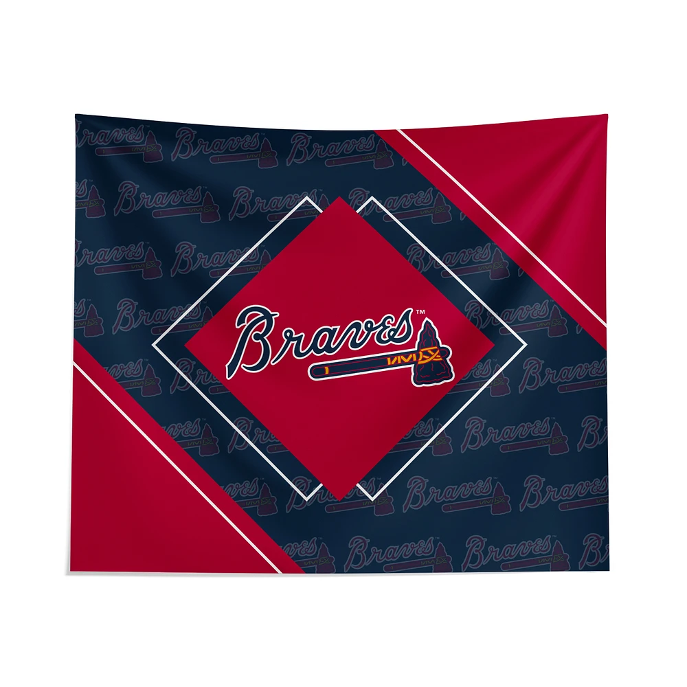 Pegasus Atlanta Braves 51" x 60" Diamond Boxed Wall Tapestry