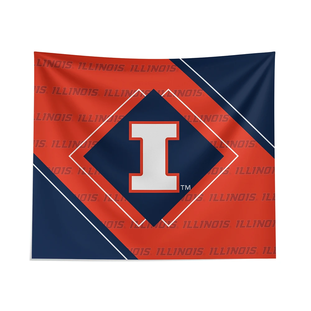 Pegasus Illinois Fighting Illini 51" x 60" Diamond Boxed Wall Tapestry