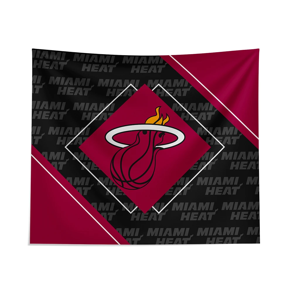 Pegasus Miami Heat 51" x 60" Diamond Boxed Wall Tapestry