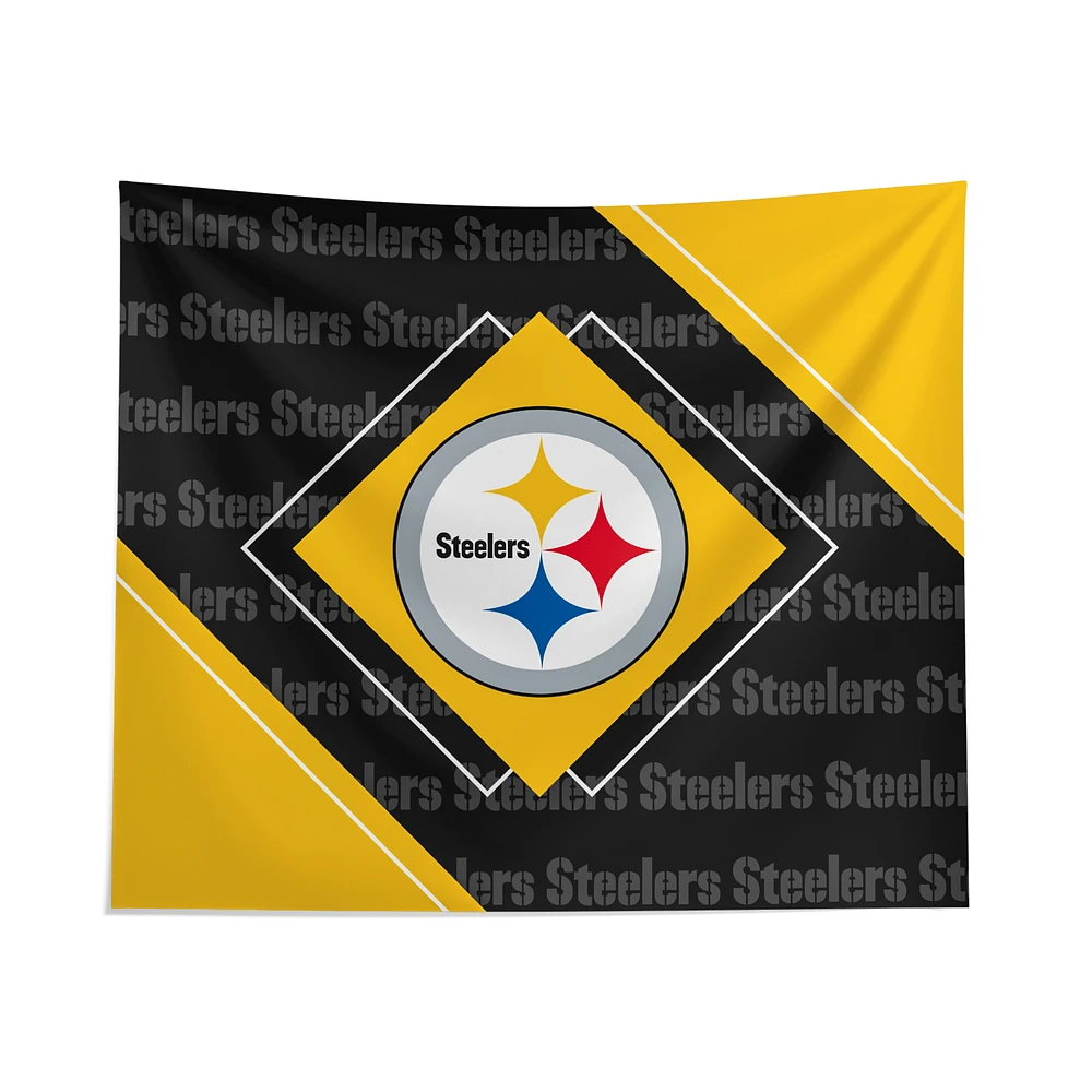 Pegasus Pittsburgh Steelers 51" x 60" Diamond Boxed Wall Tapestry