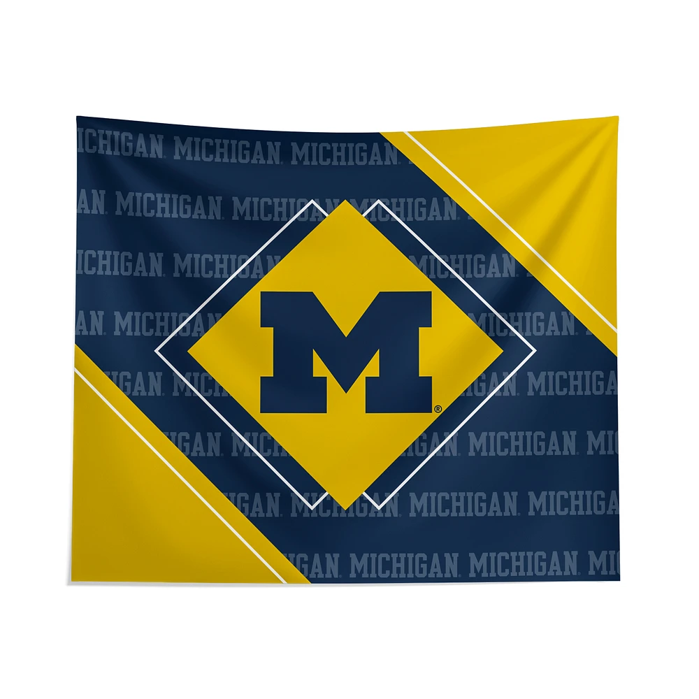 Pegasus Michigan Wolverines 51" x 60" Diamond Boxed Wall Tapestry