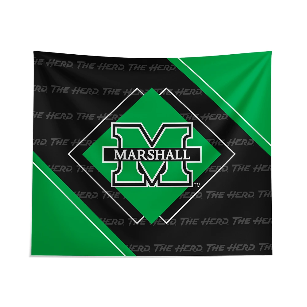 Pegasus Marshall Thundering Herd 51" x 60" Diamond Boxed Wall Tapestry