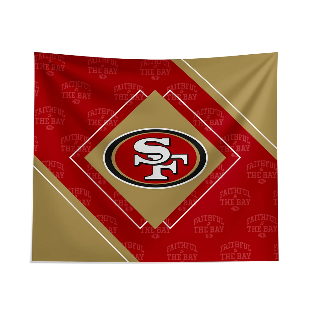Pegasus San Francisco 49ers 51" x 60" Diamond Boxed Wall Tapestry