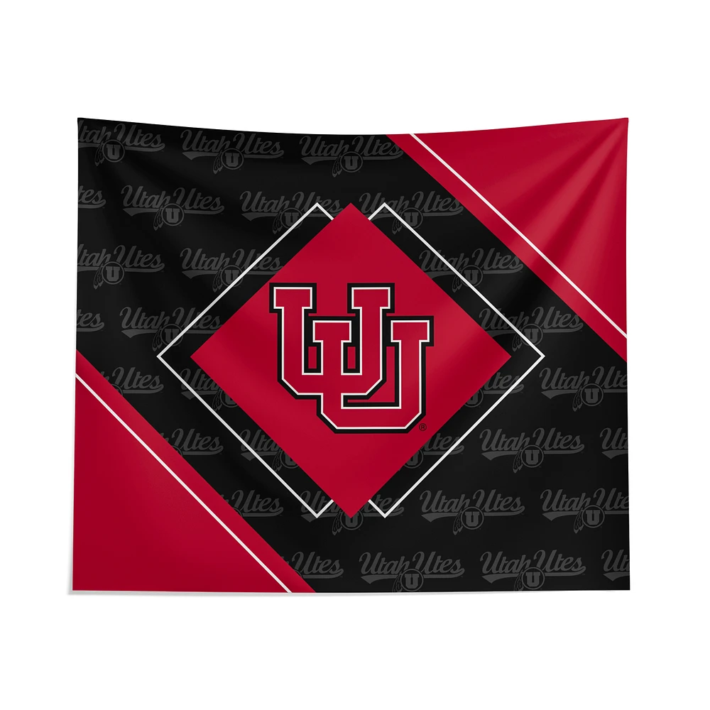 Pegasus Utah Utes 51" x 60" Diamond Boxed Wall Tapestry