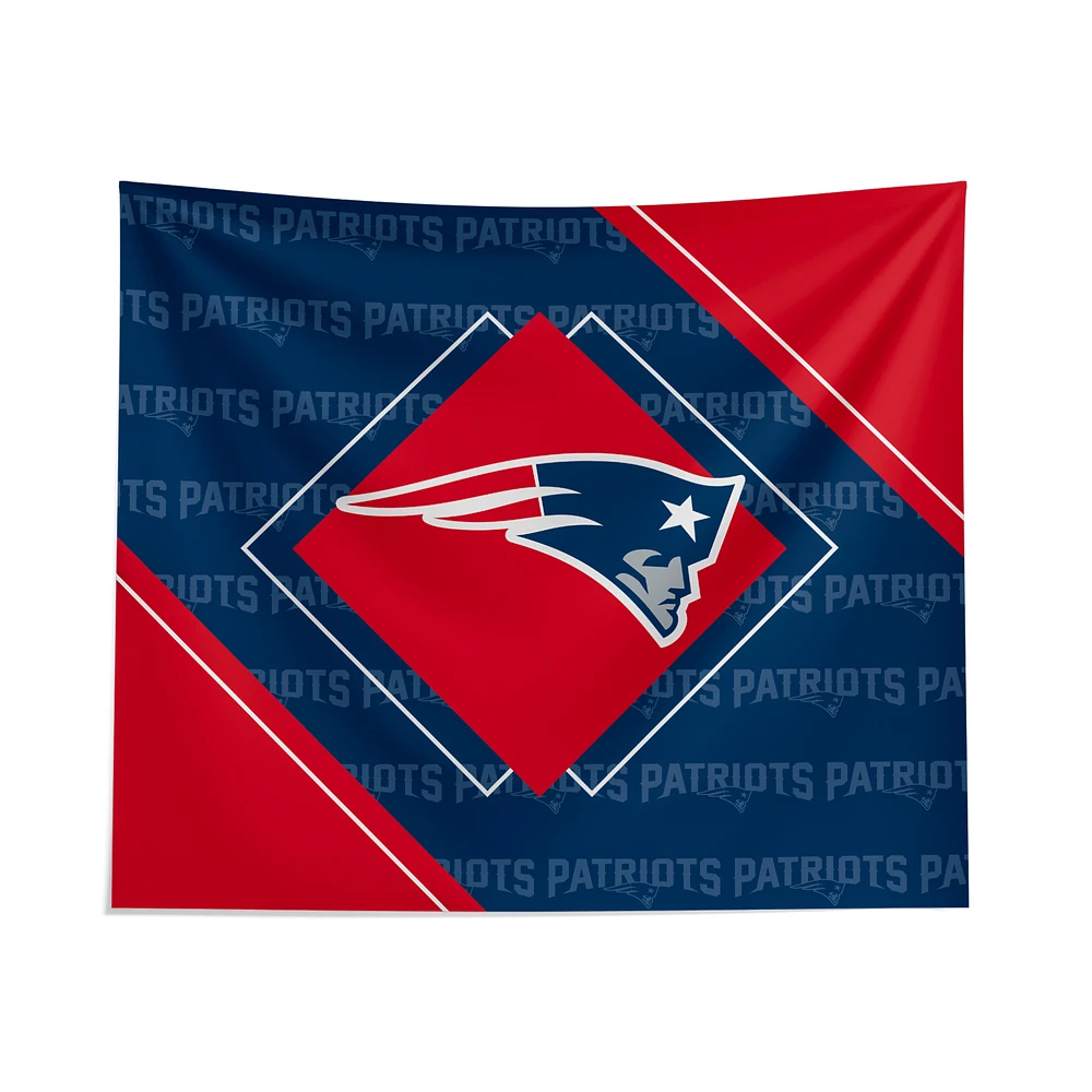 Pegasus New England Patriots 51" x 60" Diamond Boxed Wall Tapestry