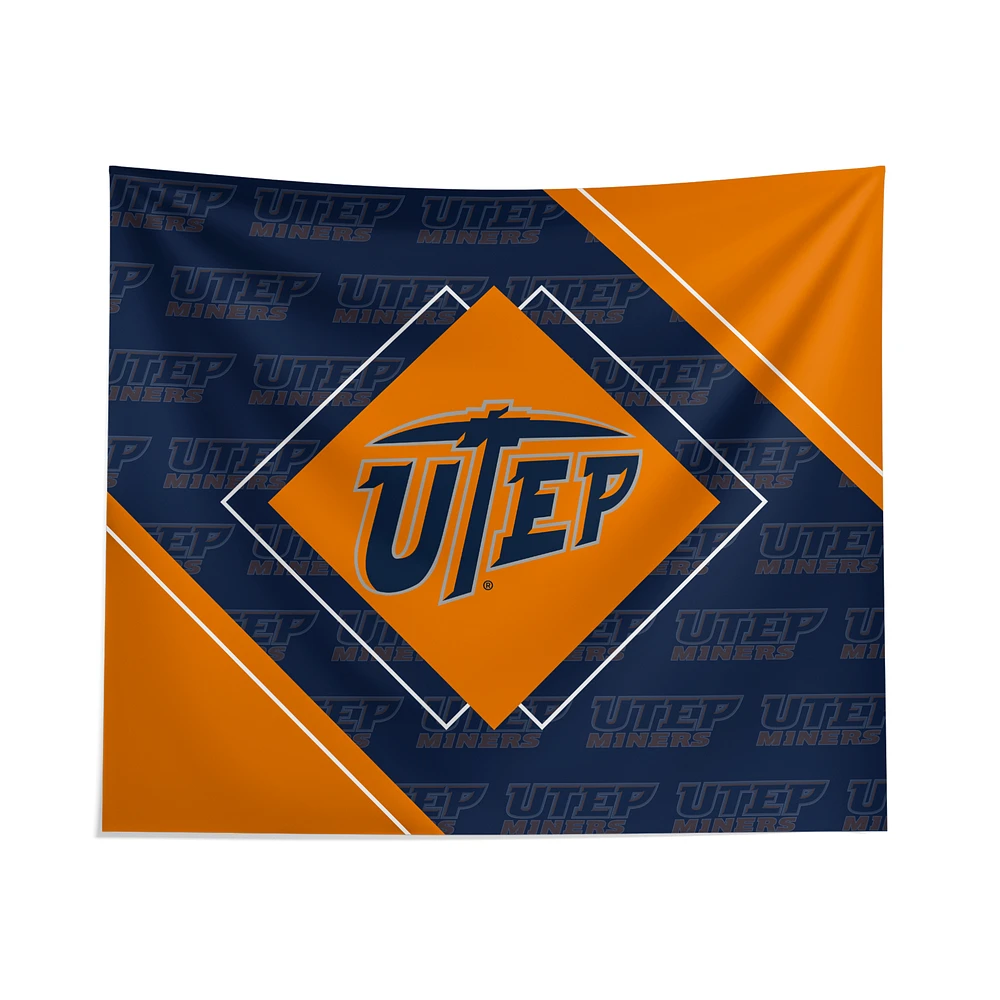 Pegasus UTEP Miners 51" x 60" Diamond Boxed Wall Tapestry