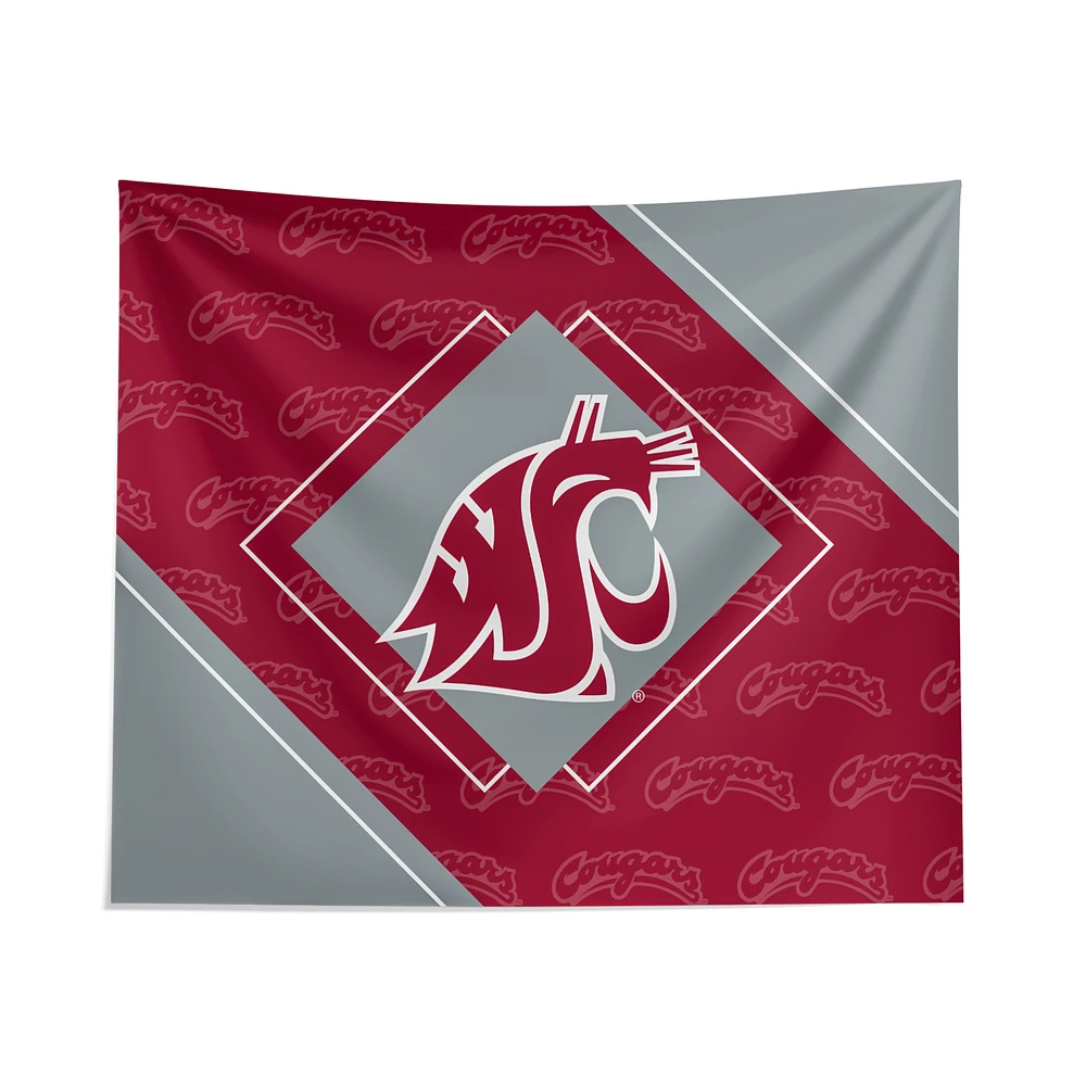 Pegasus Washington State Cougars 51" x 60" Diamond Boxed Wall Tapestry