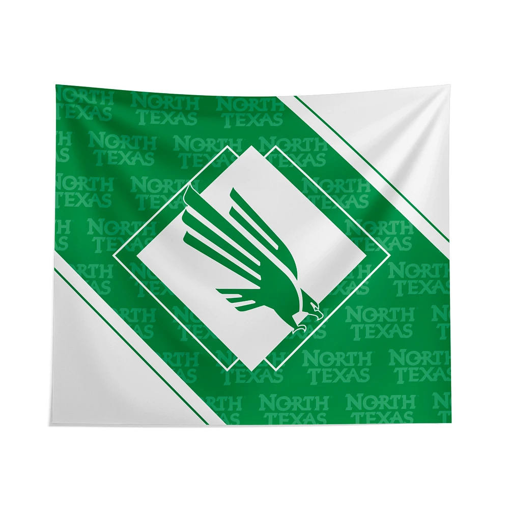 Pegasus North Texas Mean Green 51" x 60" Diamond Boxed Wall Tapestry