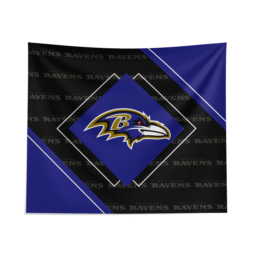 Pegasus Baltimore Ravens 51" x 60" Diamond Boxed Wall Tapestry