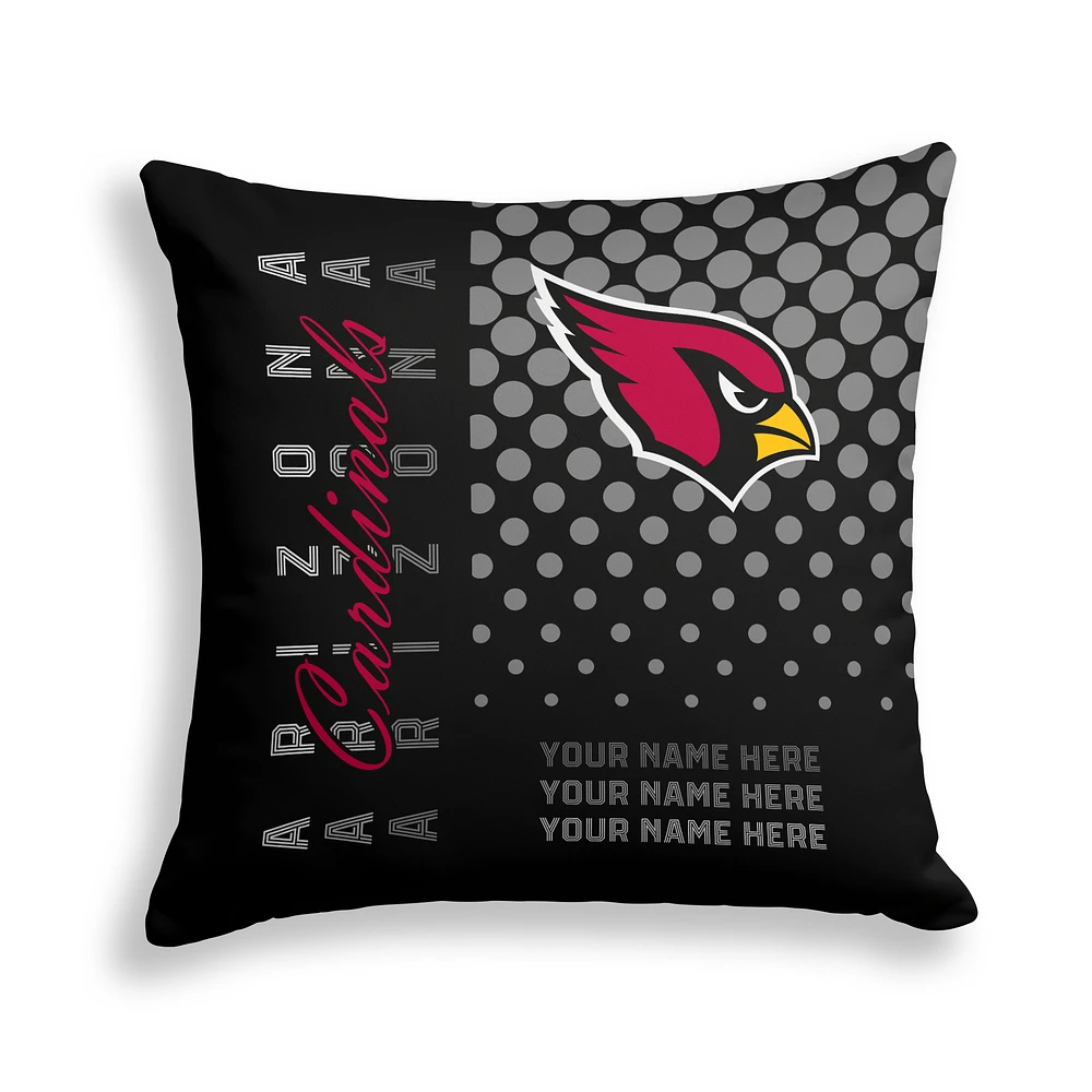 Pegasus Arizona Cardinals 18" x 18" Script Dot Fade Personalized Decor Pillow