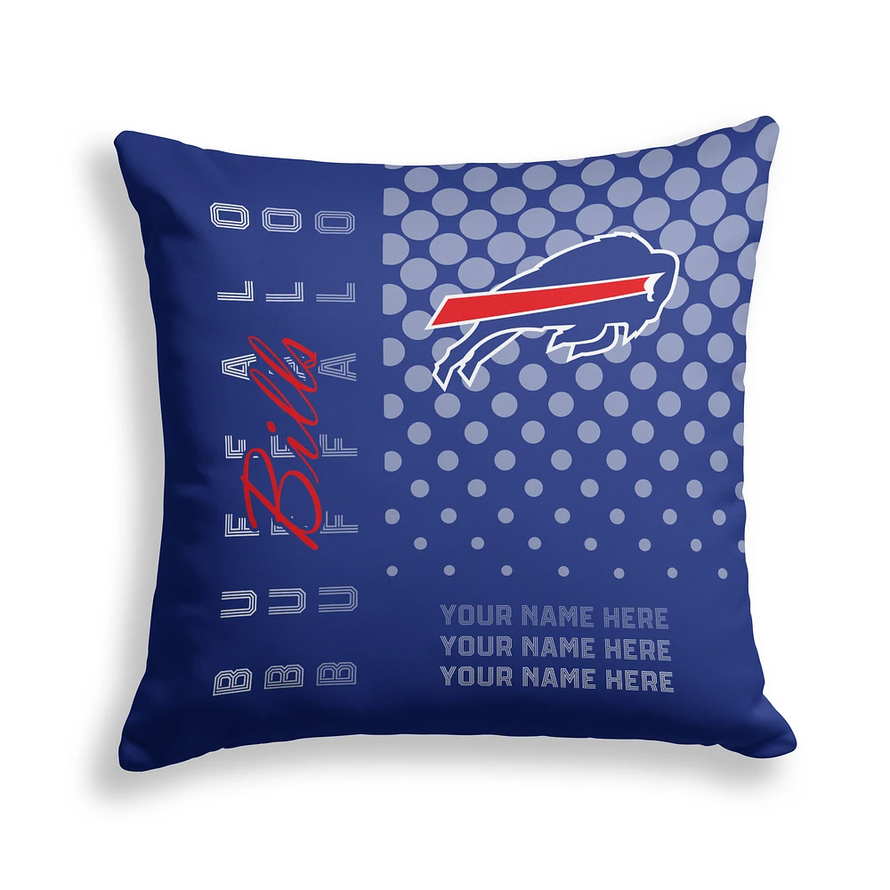Pegasus Buffalo Bills 18" x 18" Script Dot Fade Personalized Decor Pillow