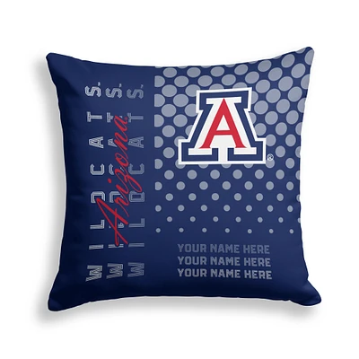 Pegasus Arizona Wildcats 18" x 18" Script Dot Fade Personalized Decor Pillow