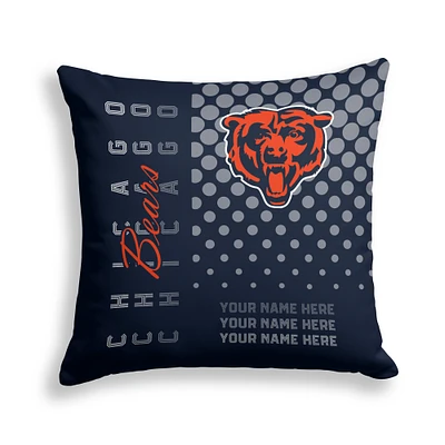 Pegasus Chicago Bears 18" x 18" Script Dot Fade Personalized Decor Pillow