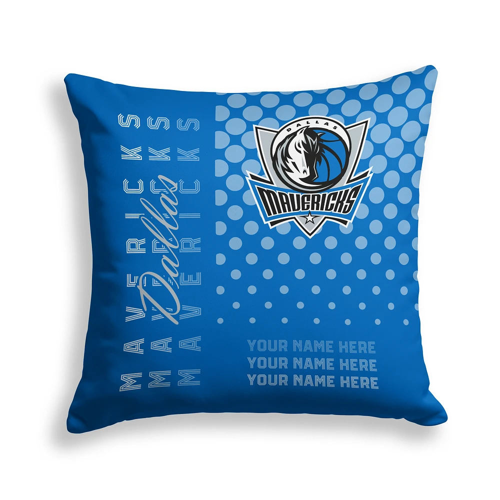 Pegasus Dallas Mavericks 18" x 18" Script Dot Fade Personalized Decor Pillow