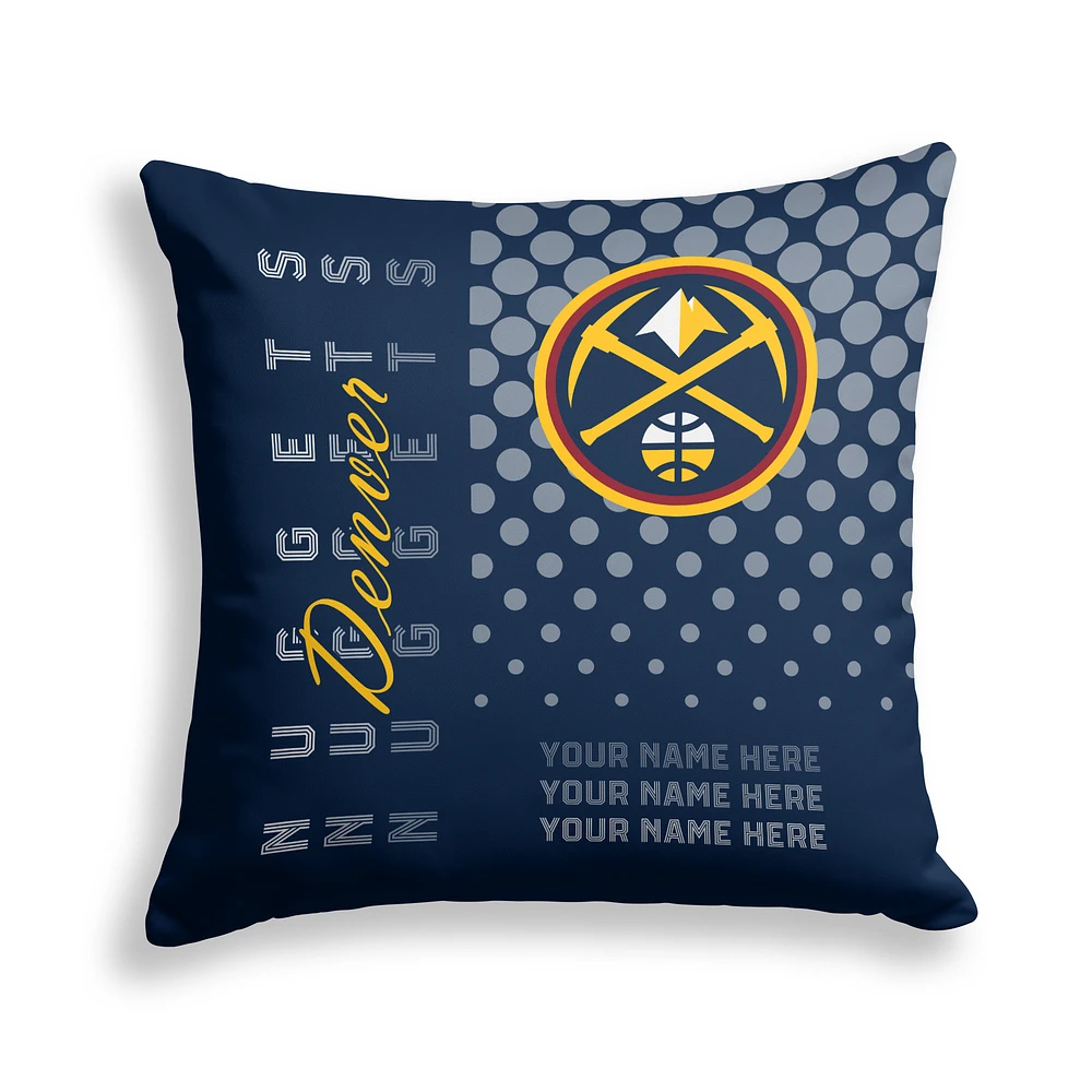 Pegasus Denver Nuggets 18" x 18" Script Dot Fade Personalized Decor Pillow