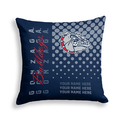 Pegasus Gonzaga Bulldogs 18" x 18" Script Dot Fade Personalized Decor Pillow