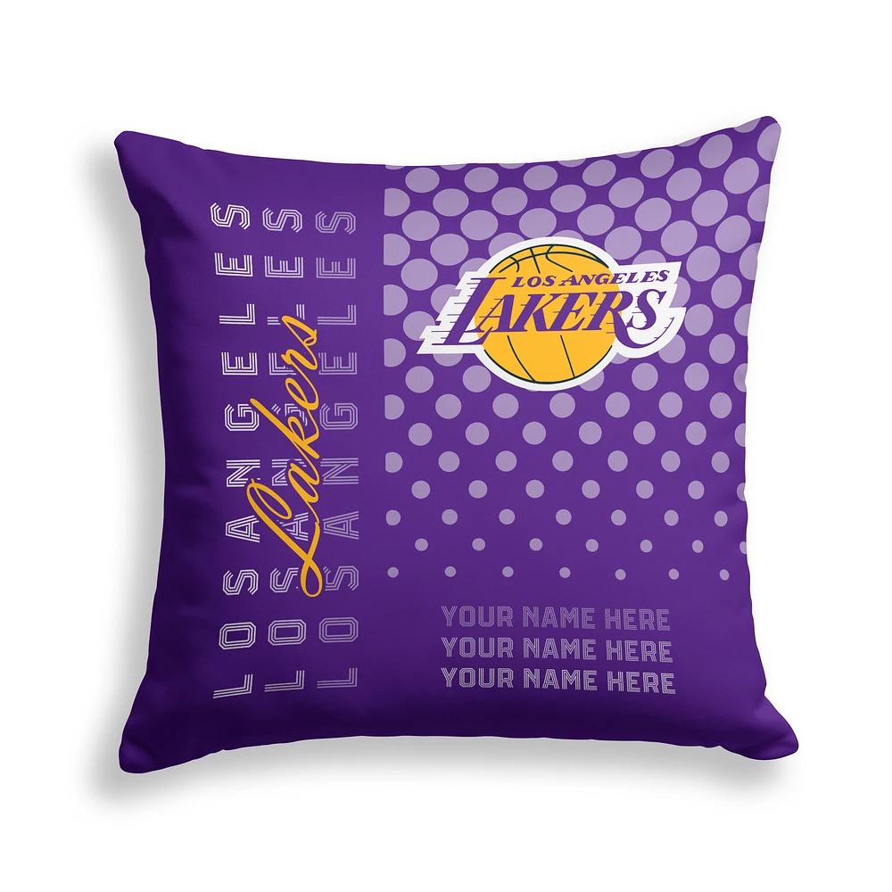 Pegasus Los Angeles Lakers 18" x 18" Script Dot Fade Personalized Decor Pillow