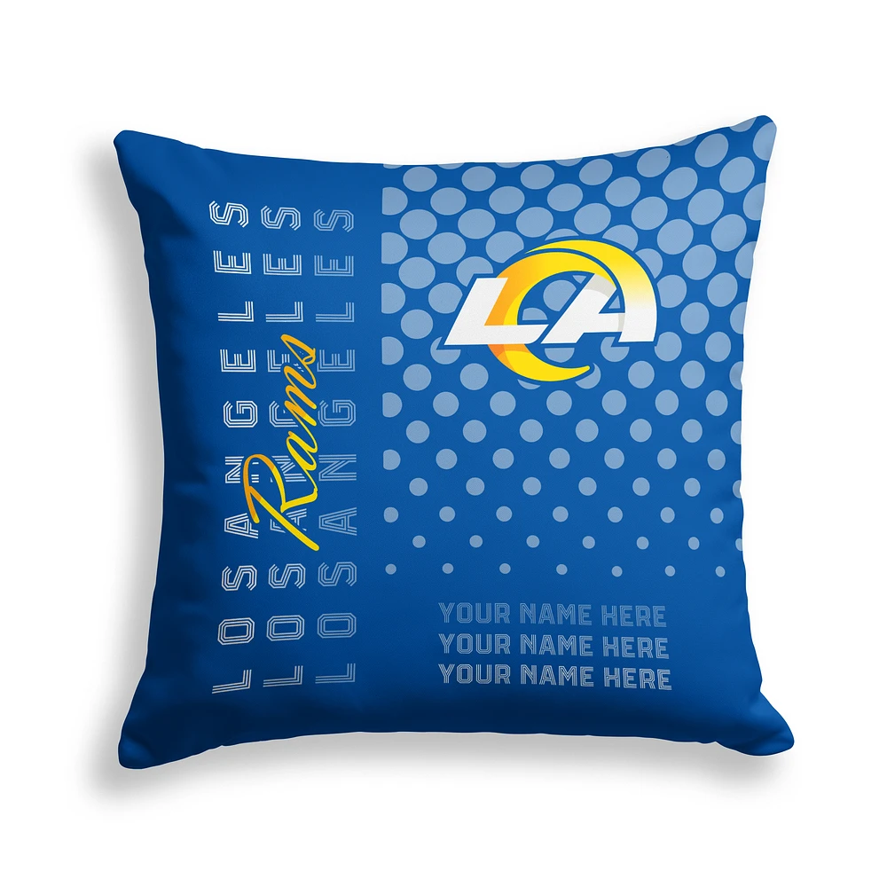 Pegasus Los Angeles Rams 18" x 18" Script Dot Fade Personalized Decor Pillow